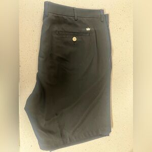 Peter Millar Men's Black Wicking Shorts 40" Waist, 8" Inseam